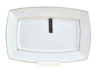 Миниатюра: Блюдо прямоугольное 23см керамика Снежная королева