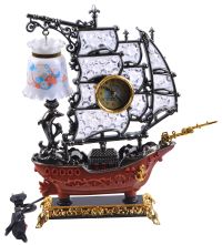 Миниатюра: Настольный светильник и часы Корабль h-36