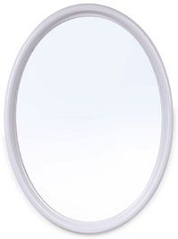 Миниатюра: Зеркало настенное 433*583мм, "SONATA" пласт. рама цвет белый мрамор