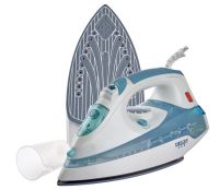Миниатюра: Утюг 2400Вт керамическая подошва, белый с серо-голубым, DELTA LUX