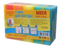 Миниатюра: Губка для посуды DOMINA 5шт MIDI