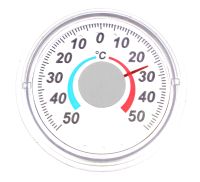 Миниатюра: Термометр оконный (уличный) пласт., круглый, биметаллический стрелочный, диапазон от -50 до +50°С
