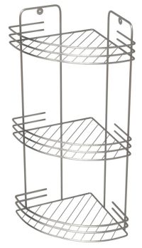 Миниатюра: Полка угловая 3-х секц 19*19*41см хром (8)