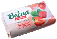 Миниатюра: Мыло туалетное 90гр Весна земляника со сливками