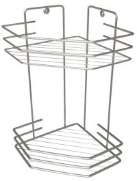 Миниатюра: Полка угловая 2-х секц 20,5*20,5*31,5см хром (12)