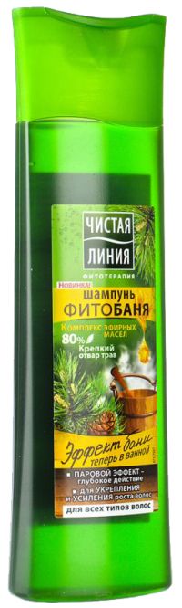 Миниатюра: Шампунь 400мл Чистая линия для всех типов волос фитобаня