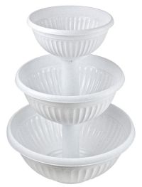 Миниатюра: Горшок для цветов пласт. 510*510*640мм, каскад 3в1 (чаши 5л; 11,5л; 20л) Ливия цвет мрамор