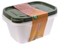 Миниатюра: Набор контейнеров пласт. 2шт (1,1л*2), для СВЧ и заморозки, прямоугольные Goodamp;Good