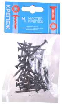 Миниатюра: Саморезы 3,5*35мм черные оксид. РН2 мелкая резьба, набор 36шт