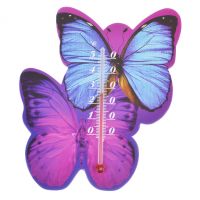 Миниатюра: Термометр комнатный пласт. 14см, на магните, диапазон от 0 до +50°C Бабочки