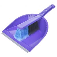 Миниатюра: Набор для уборки (щетка-сметка и совок пласт. с кромкой 320*230*80мм) Стандарт фиолетовый