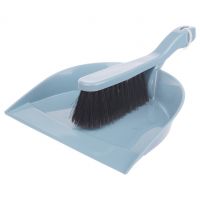 Миниатюра: Набор для уборки (щетка-сметка и совок пласт. 310*230*80мм) Идеал серо-голубой