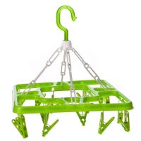 Миниатюра: Сушилка для белья подвесная квадратная с прищепками 16шт пластик 3 цвета