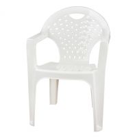 Миниатюра: Кресло пласт. 585*540*800мм белое