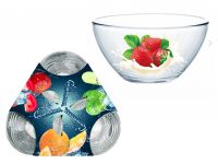Миниатюра: Набор салатников 3пр стекло Ягоды в сливках (4)