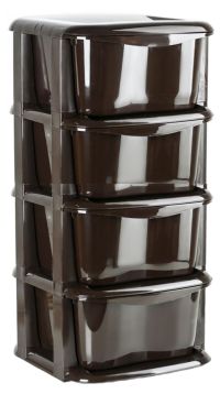 Миниатюра: Комод пласт. 4 секции шоколадный Домовой (1)