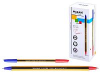 Миниатюра: Ручка шар. MAZARI Twixi M-7325 двусторонняя (синяя и красная) 1мм, цв. пласт. корп@