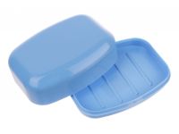 Миниатюра: Мыльница дорожная пласт. голубая@