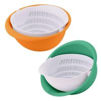 Миниатюра: Фруктомойка пласт. 255*240*115мм (дуршлаг и миска) цвет микс