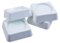 Миниатюра: Подставки антивибрационные для стиральных машин (холодильников) 6*6*1,9см, НАБОР 4шт, квадрат. белые