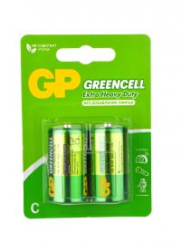 Миниатюра: Батарейка GP R14 GREEN CELL 14G-BC2 BL-2
