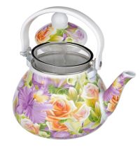 Миниатюра: Чайник заварочный эм. 1,3л, нерж. съемный фильтр индукция Орхидея (8) @