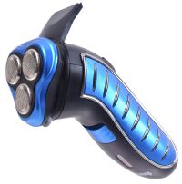 Миниатюра: Бритва эл. 3Вт, 3 головки, аккумулятор, время работы 30мин, триммер, ЯРОМИР сине-черный