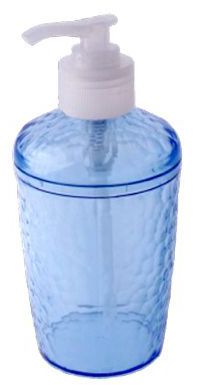 Миниатюра: Дозатор (диспенсер) для жидкого мыла пласт. Natural stone голубой прозрачный