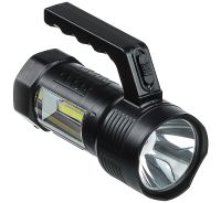 Миниатюра: Фонарь-прожектор пласт. 14*10см, 1LED+12LED, аккумулятор 800мАч, вилка 220В ЕРМАК