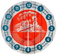 Миниатюра: Часы настенные из акрила 35см Паровоз Вега