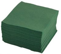 Миниатюра: Салфетки бумажные 24*24см 80шт зеленые (48)@