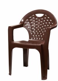 Миниатюра: Кресло пласт. 585*540*800мм коричневое