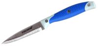 Миниатюра: Нож кухонный нерж. 9,5см (L20,5см общая), пласт. ручка серо-синяя TOGOOD