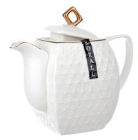 Миниатюра: Чайник заварочный керамика 550мл, квадрат Снежная королева