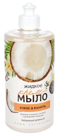 Миниатюра: Крем-мыло 500мл жидкое Rain кокос-ваниль