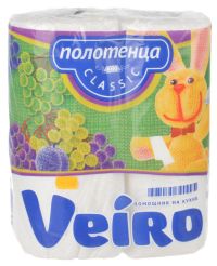 Миниатюра: Полотенца бумажные 2сл 2шт Viero Classik белый 5П22
