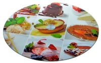 Миниатюра: Блюдо для сервировки стекло 35см вращающееся круг Угощение