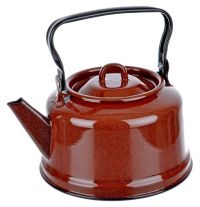 Миниатюра: Чайник эм. 3,5л, эм. крышка с петлей, коричневый закатное дно