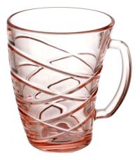 Миниатюра: Кружка 320мл стекло Шейп Эланор розовая