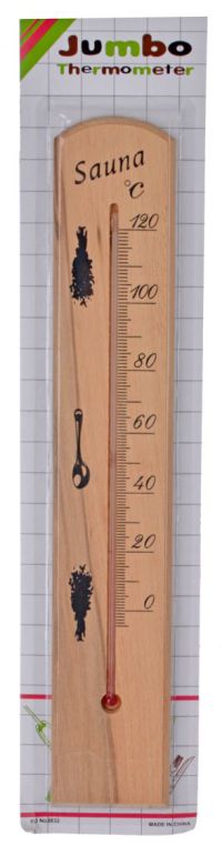 Миниатюра: Термометр для бани и сауны дер. 40см, макс. температура +120°С