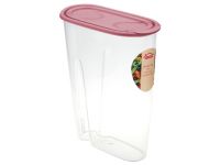 Миниатюра: Емкость для сыпучих продуктов пласт. 2,1л (90*195*235мм), прямоугольная IDEA цвет ягодный