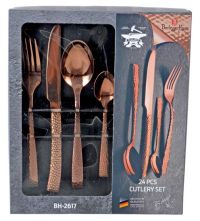 Миниатюра: Набор столовых приборов 24пр, подар. коробка Rosegold Line Berlinger Haus цвет красное золото