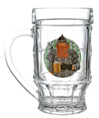 Миниатюра: Кружка для пива 500мл стекло Пинта Богатыри@