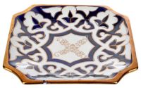 Миниатюра: Тарелка 20см квадратная с выемками Узбекская пахта