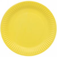 Миниатюра: Тарелка бумажная 18см в наборе 10 шт желтая