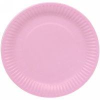 Миниатюра: Тарелка бумажная 18см в наборе 10шт розовая