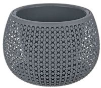 Миниатюра: Кашпо пласт. 4л (290*290*200мм), со вставкой Пирула графит
