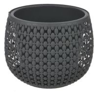 Миниатюра: Кашпо пласт. 1,5л (175*175*140мм), со вставкой Пирула графит