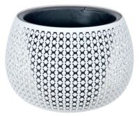 Миниатюра: Кашпо пласт. 4л (290*290*200мм), со вставкой Пирула белое