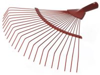Миниатюра: Грабли веерные сталь 22 зубые, проволочные, окрашенные, без черенка, цвет микс
